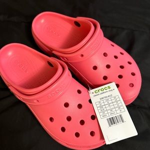 Classic Pink Platform Crocs